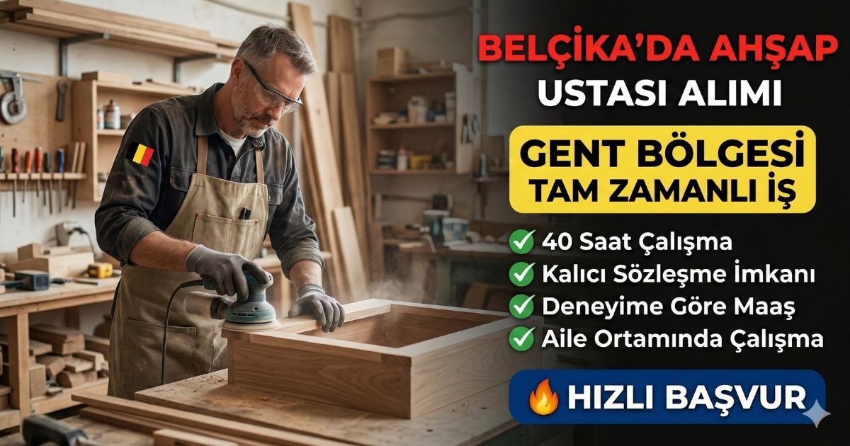 Belçika Gent’te Ahşap Ustası Alımı – Tam Zamanlı İş Fırsatı