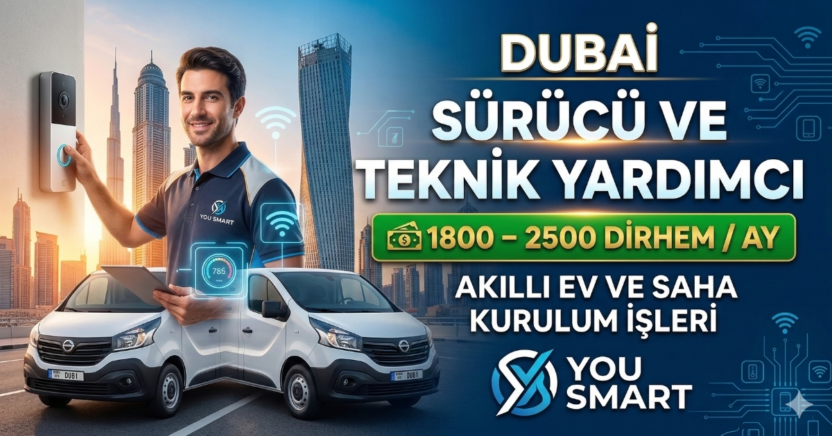 Dubai’de Hafif Araç Sürücüsü ve Teknik Yardımcı Alımı | Maaş: 1800–2500 Dirhem