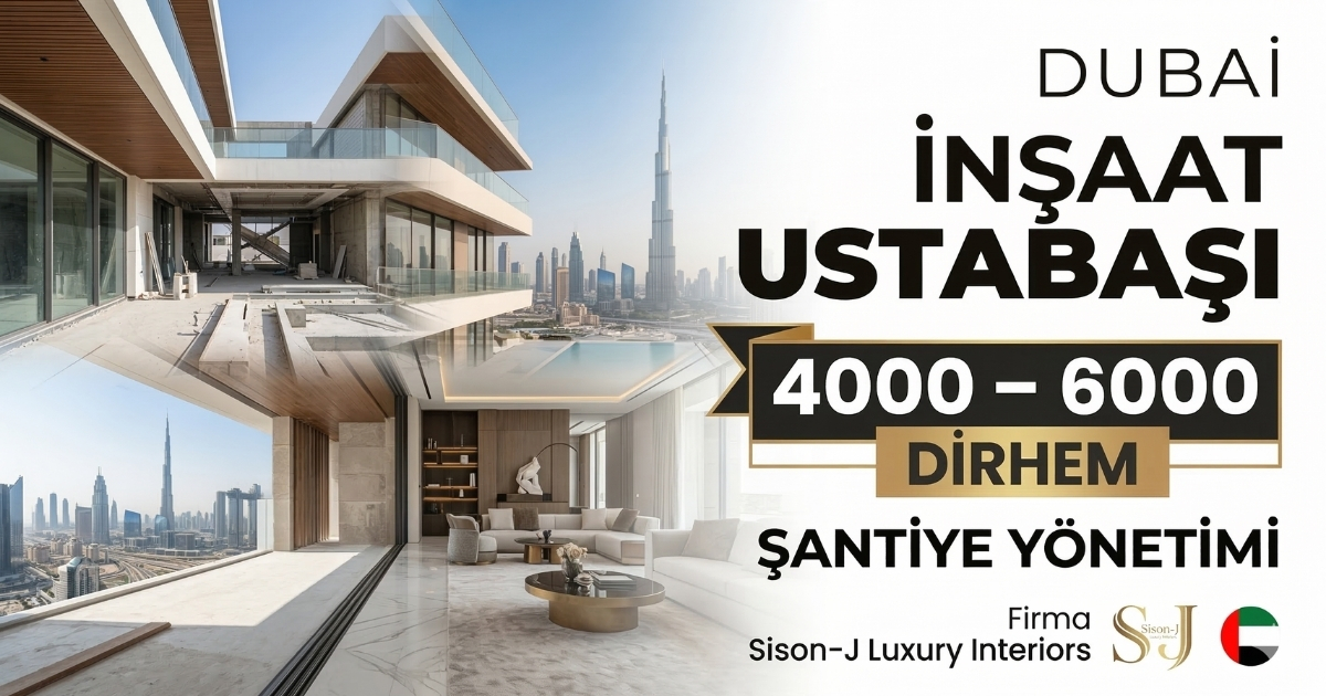 Dubai’de İnşaat Ustabaşı Alımı | Senior Site Civil Foreman | Maaş: 4000 – 6000 Dirhem | E-posta ile Başvuru