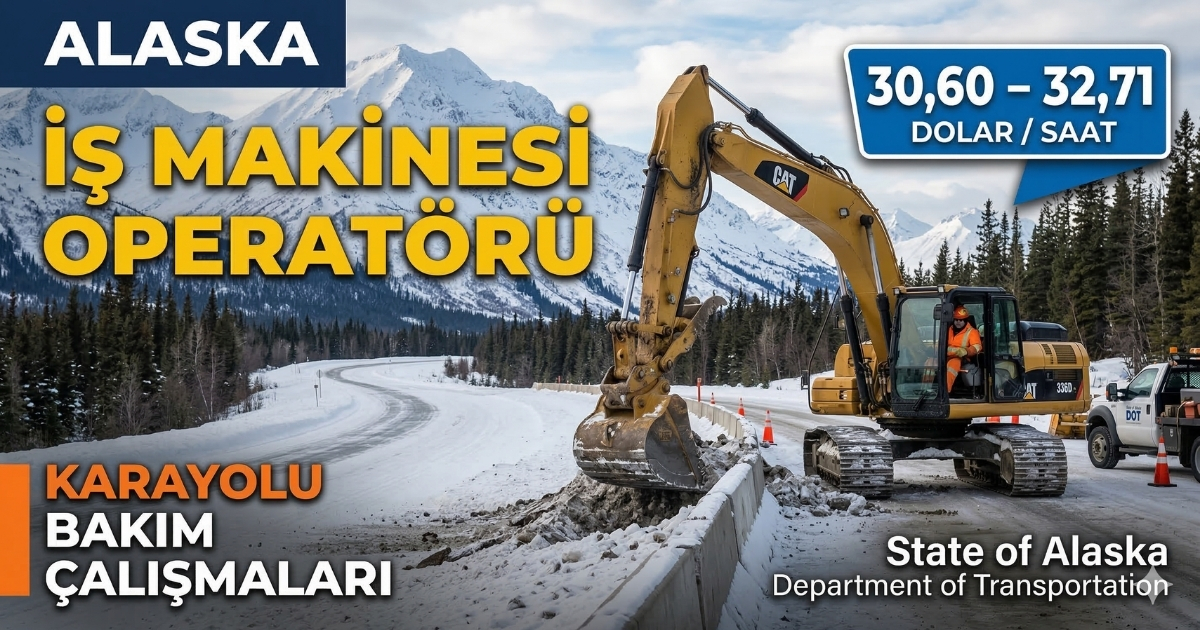 ABD Alaska Crown Point’te İş Makinesi Operatörü Alımı | Saatlik 30,60 – 32,71 Dolar | Karayolu Bakım Çalışmaları