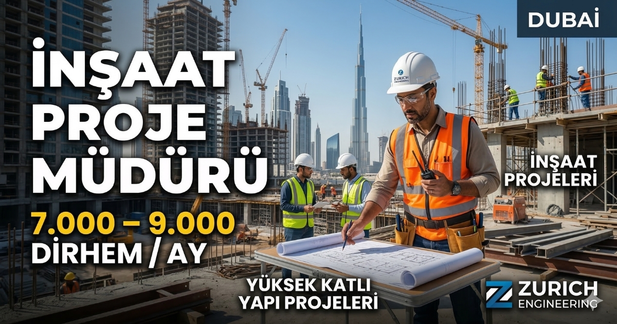 Dubai’de İnşaat Proje Müdürü Alımı | İnşaat Sektörü | E-posta ile Hemen Başvur