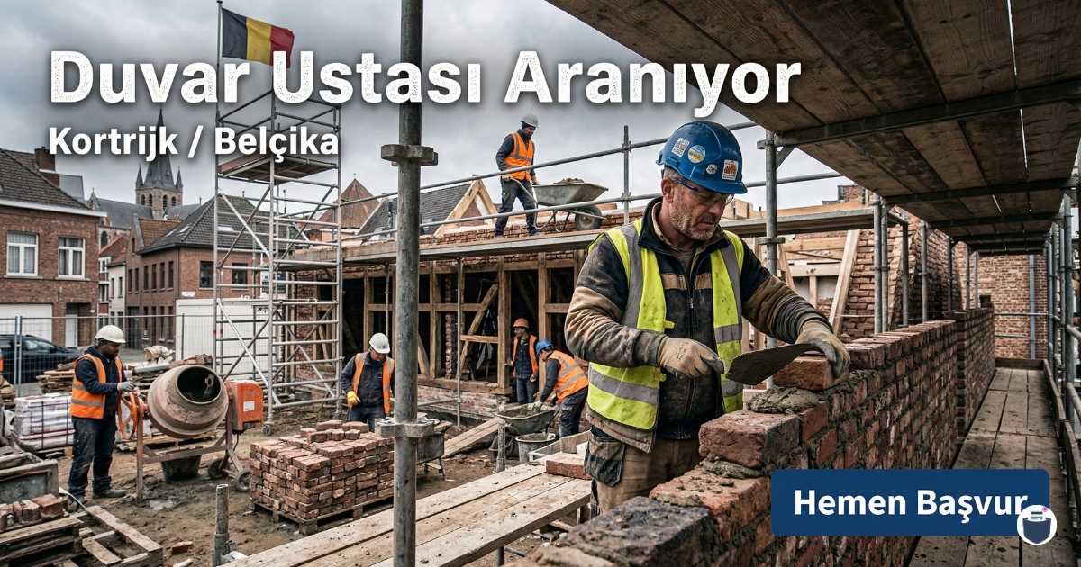 Belçika Kortrijk’te Duvarcı / Kaba İnşaat Ustası Alımı | İnşaat Sektörü | Telefon ve E-posta ile Hemen Başvur